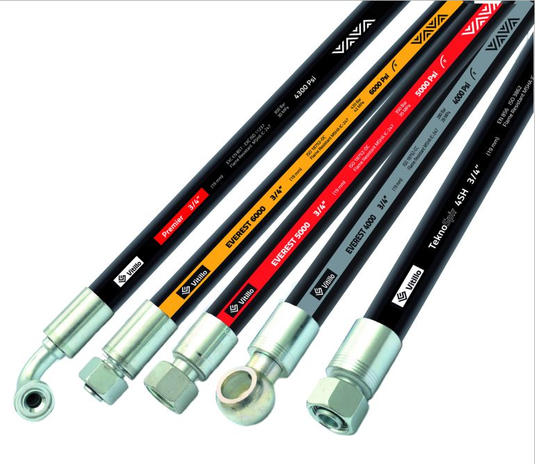 Vitillo hydraulic hoses and fitting-compatible product lines